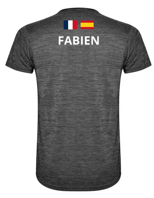 T-shirt NOP Noir avec Prénom/Alias et 2 Drapeaux