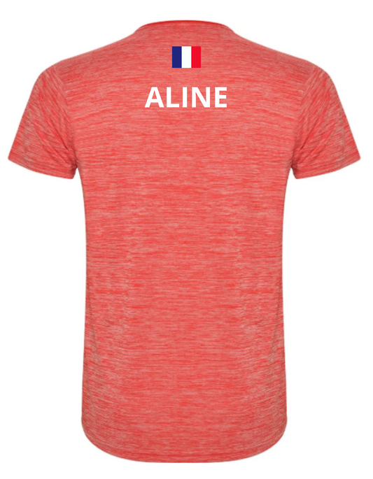 T-shirt NOP Rouge avec Prénom/Alias et Drapeau