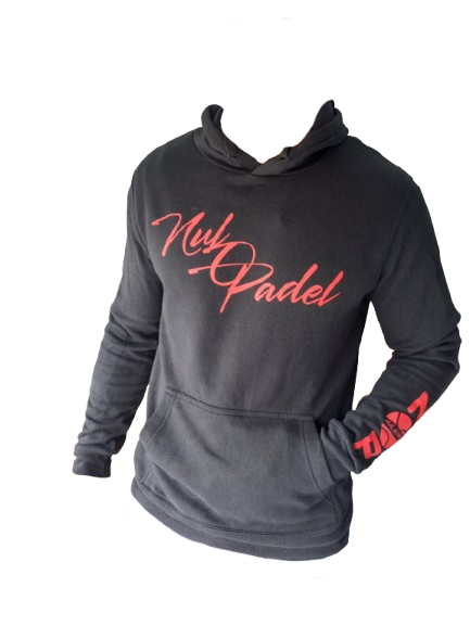 Sweat capuche NOP Noir et Rouge